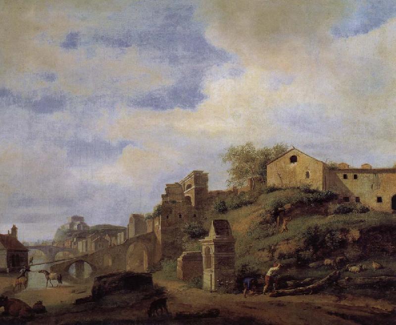 Jan van der Heyden Tiber Island Landscape